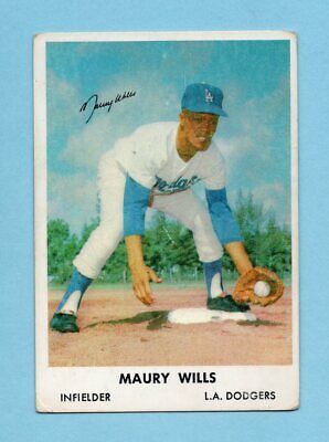 1962 Bell Brand #30 Maury Wills Los Angeles Dodgers Baseball Card Vg/Ex  