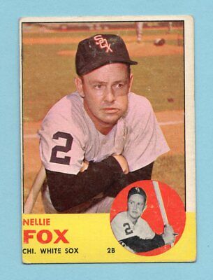 1963 Topps #525 Nellie Fox Chicago White Sox High Number Baseball Card VG+ 