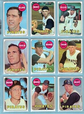 1969 Topps Pittsburgh Pirates Lot of 26 Different Baseball Cards LG - NM  