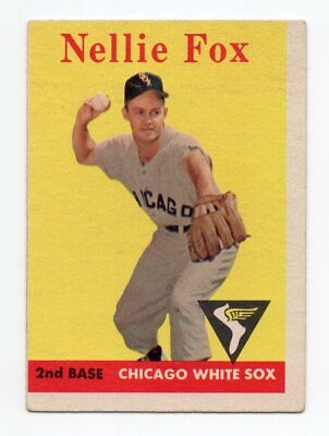 1958 Topps #400 Nellie Fox Chicago White Sox Baseball Card Vg/Ex o/c