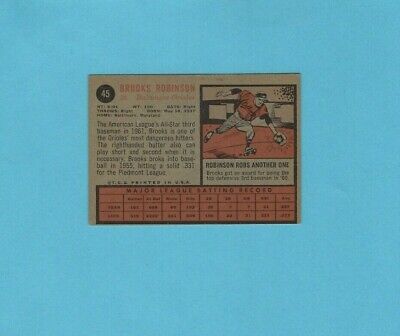 1962 Topps #45 Brooks Robinson Baltimore Orioles Baseball Card EX