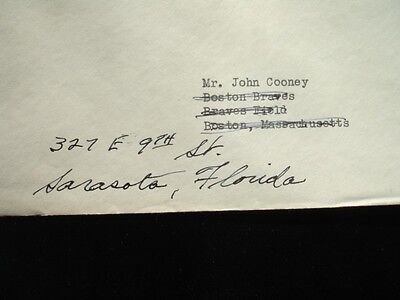 1951 Ford Frick Autographed Commissioner Stationary Addressed to John W. Cooney