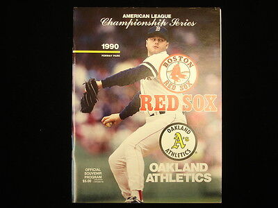 1990 American League Championship Series Athletics @ Red Sox Program