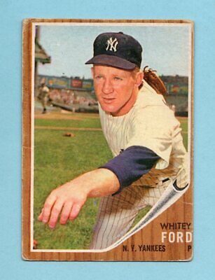 1962 Topps #310 Whitey Ford New York Yankees Baseball Card Low Grade     