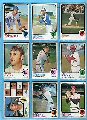 1973 Topps Starter Set Lot of 175 Diff (inc Hofers) Baseball Cards Low Grade  