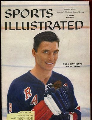 Jan 12 1959 Sports Illustrated Magazine With Andy Bathgate Cover EXMT