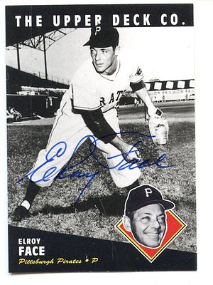 1994 Upper Deck Baseball Card #59 ElRoy Face Autographed NRMT