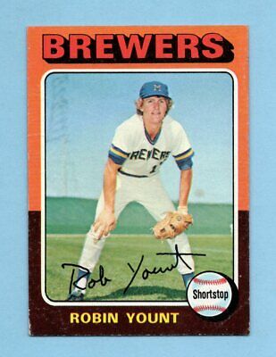 1975 Topps #223 Robin Yount Milw Brewers Rookie Baseball Card Ex-Ex+ ap wrk/cres