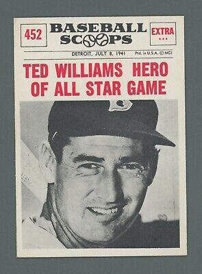 1961 Nu-Card Baseball Scoops #452 Ted Williams Baseball Card NM 