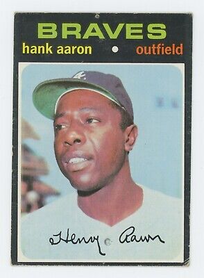 1971 Topps #400 Hank Aaron Atlanta Braves Baseball Card EX app ph     