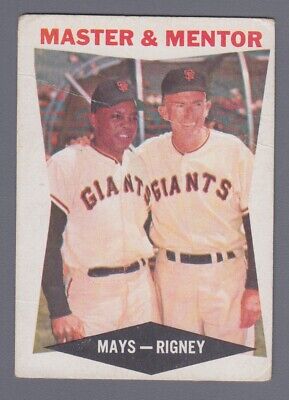 1960 Topps #7 Master & Mentor Mays & Rigney San Fran Giants Baseball Card LG