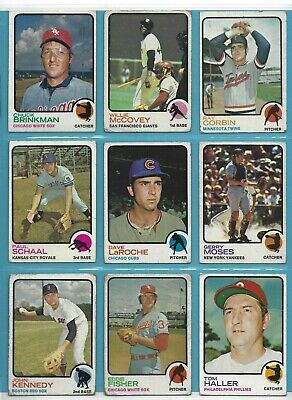 1973 Topps Starter Set Lot of 117 Different Baseball Cards Low Grade - VG  