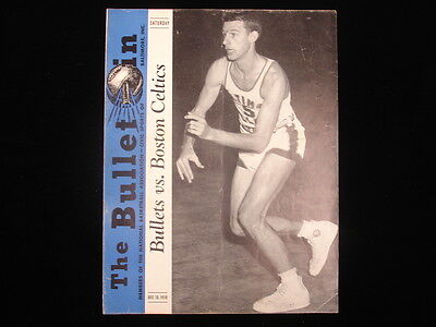 December 16, 1950 Boston Celtics @ Baltimore Bullets Program