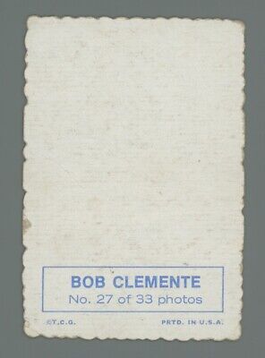 1969 Topps Deckle Edge #27 Roberto Clemente Pittsburgh Pirates Baseball Card  