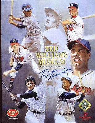 1998 Ted Williams Museum Yearbook Tom Lasorda Autographed Hologram