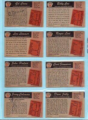 1955 Bowman Starter Set Lot of 61 Different Baseball Cards G - Ex/Mt isus