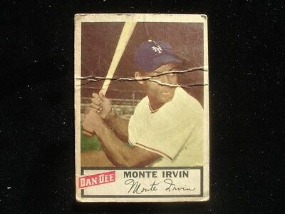 1954 Dan Dee Potato Chip Baseball Card - Monte Irvin New York Giants - Good