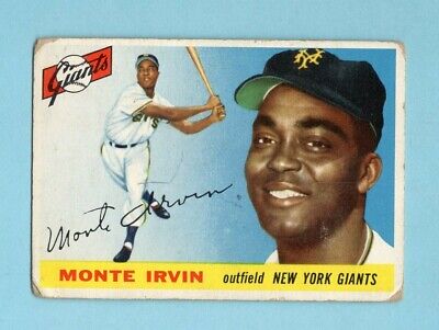 1955 Topps #100 Monte Irvin New York Giants Baseball Card Low Grade