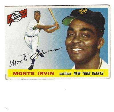 1955 Topps # 100 Monte Irvin New York Giants Baseball Card VG/EX