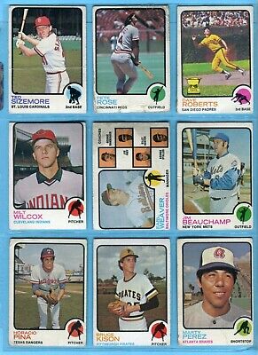 1973 Topps Starter Set Lot of 175 Diff (inc Hofers) Baseball Cards Low Grade  