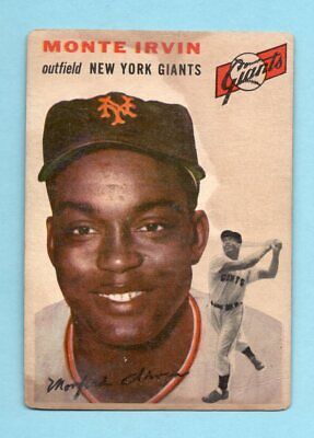 1954 Topps #3 Monte Irvin New York Giants Baseball Card Low Grade