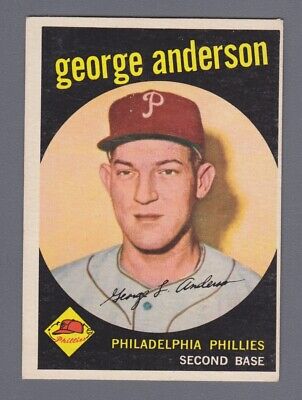 1959 Topps #338 Sparky Anderson Philadelphia Phillies Rookie Baseball Card EX oc