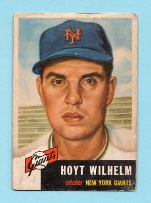 1953 Topps #151 Hoyt Wilhelm New York Giants Baseball Card Low Grade