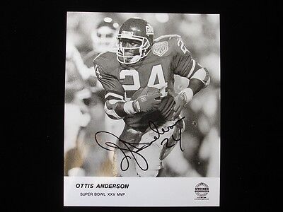 Ottis Anderson New York Giants Super Bowl XXV Autographed 8" x 10" Photograph