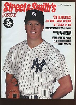 1993 Street & Smith Baseball Yearbook Steve Sax New York Yankees EXMT+