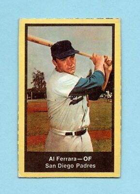 1969 Nabisco Team Flakes Al Ferrara San Diego Padres Baseball Card 