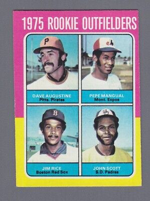 1975 Topps #616 Jim Rice & others Rookie Baseball Card EX+ -Ex/Mt dia shp 