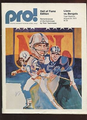 August 24 1973 NFL Football Program Detroit Lions vs Cincinnati Bengals 