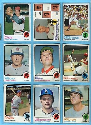 1973 Topps Starter Set Lot of 175 Diff (inc Hofers) Baseball Cards Low Grade  