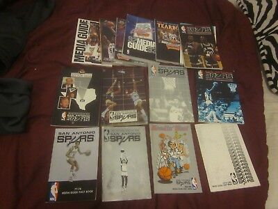 1977/2000 NBA Basketball San Antonio Spurs Media Guides 15 Different EX/NRMT