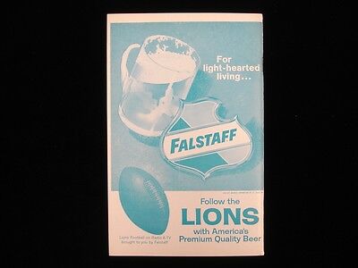1962 Detroit Lions Football Media Guide