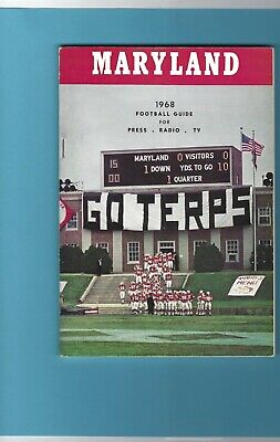 1968 University of Maryland Football Media Guide Go Terps on cover