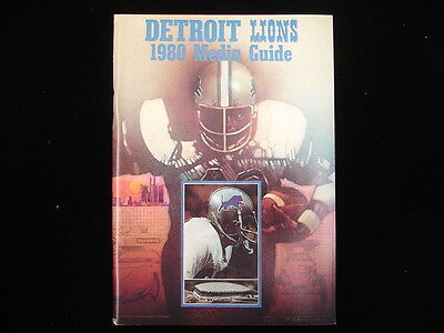 1980 Detroit Lions NFL Media Guide