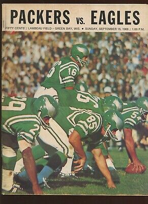 September 15 1968 NFL Program Philadelphia Eagles at Green Bay Packers EXMT