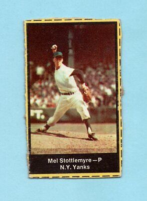 1969 Nabisco Team Flakes Mel Stottlemyre New York Yankees Baseball Card 