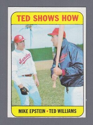 1969 Topps #539 Ted Shows How Ted Williams & Mike Epstein Baseball Card NM o/c 