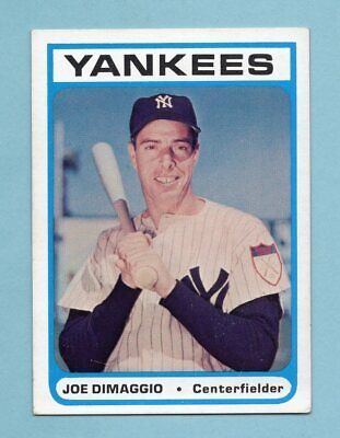 1972 Bowery Bank Joe DiMaggio New York Yankees Baseball Card EX - EX+  