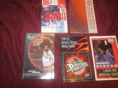 1973/2000 NBA Basketball Detroit Pistons Media Guides 17 Different EX/NRMT