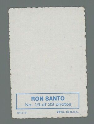 1969 Topps Deckle Edge #19 Ron Santo Chicago Cubs Baseball Card  