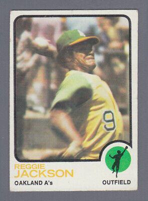 1973 Topps #255 Reggie Jackson Oakland Athletics Baseball Card EX  