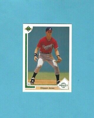 1991 Upper Deck #55 Chipper Jones Atlanta Braves Rookie Baseball Card NM