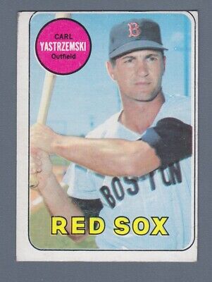 1969 Topps #130 Carl Yastrzemski Boston Red Sox Baseball Card EX o/c watst