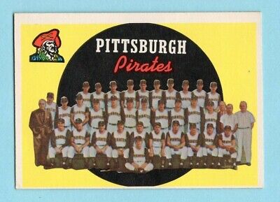 1959 Topps #528 Pittsburgh Pirates Team High Number Baseball Card Ex/Mt oc Unck