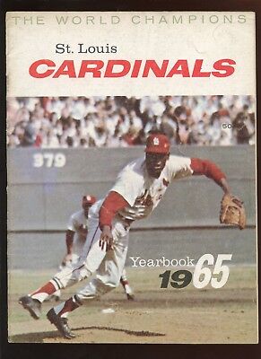 1965 MLB Baseball St. Louis Cardinals Yearbook With Bob Gibson Front Cover EX