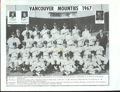 1967 Vancouver Mounties Team 8 1/2″ X 11″ Photo