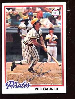 1978 Topps Baseball Card #53 Phil Garner Autographed EXMT